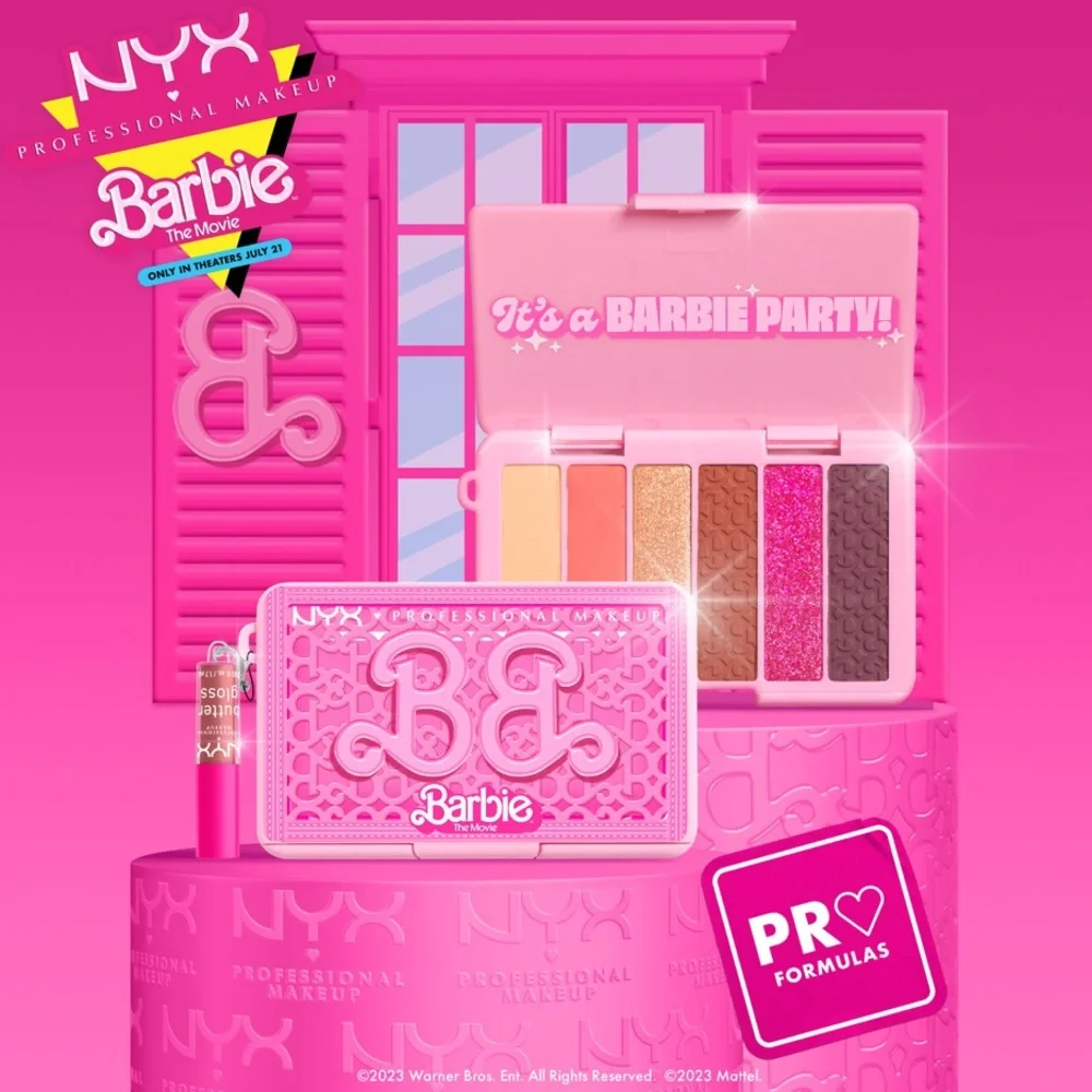 NYX Barbie Movie Mini Eyeshadow Palette It’s A Barbie Party! On The Go